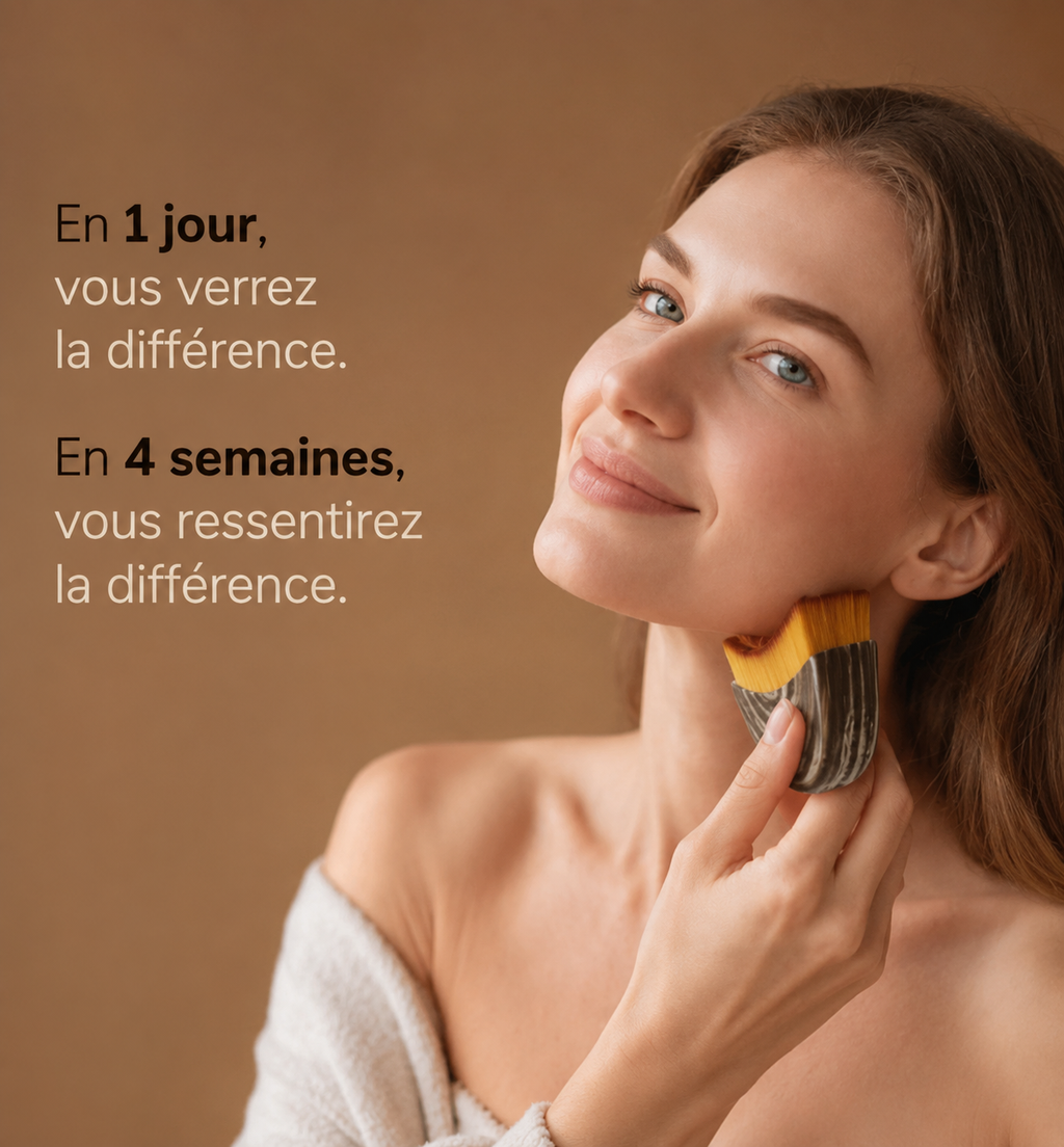 Brosse Lymphatique Visage — Finis le visage bouffi au réveil en 90 secondes